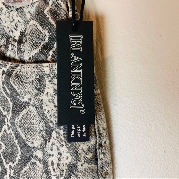 NWT BLANKNYC Snakeskin Print Denim Miniskirt - Picture 5 of 8